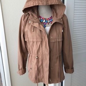 Hooded Jacket with Embroidery